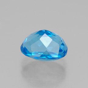 Topazio naturale blu da 2,01 ct, taglio ovale, VVS