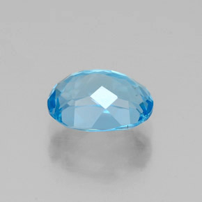 Topazio naturale blu da 1,62 ct, taglio ovale, VVS