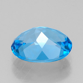 Topazio naturale blu da 2,28 ct, taglio ovale, VVS