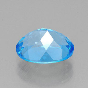 Topazio naturale blu da 2,46 ct, taglio ovale, VVS