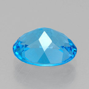 Topazio naturale blu da 2,25 ct, taglio ovale, VVS