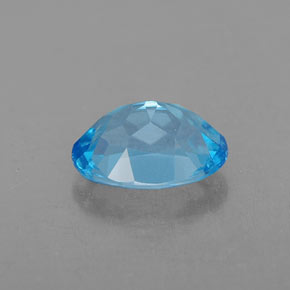 Topazio naturale blu da 1,64 ct, taglio ovale, VVS
