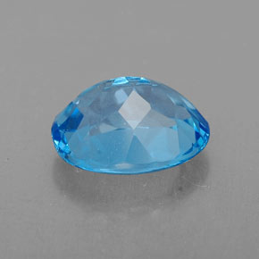 Topazio naturale blu da 2,54 ct, taglio ovale, VVS