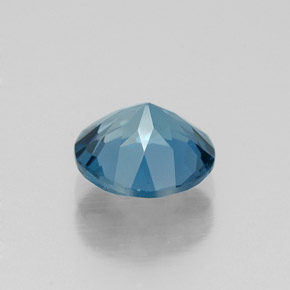 Topazio naturale blu da 1,53 ct, taglio rotondo, VVS