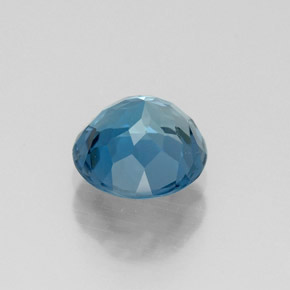 Topazio naturale blu da 1,53 ct, taglio rotondo, VVS-VS