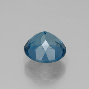 Topazio naturale blu da 2,63 ct, taglio rotondo, VS-SI