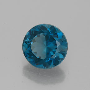 Topazio naturale blu da 2,32 ct, taglio rotondo, VVS