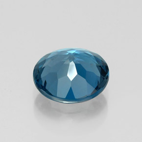 Topazio naturale blu da 2,05 ct, taglio rotondo, VVS-VS