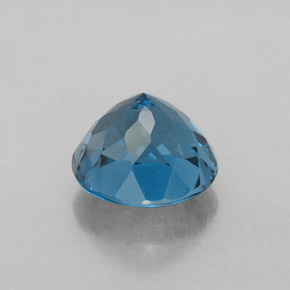 Topazio naturale blu da 2,60 ct, taglio rotondo, VVS-VS