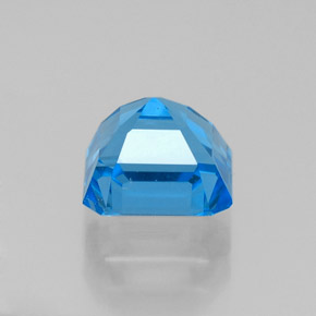 Topazio naturale blu da 2,23 ct, taglio smeraldo, VS-SI