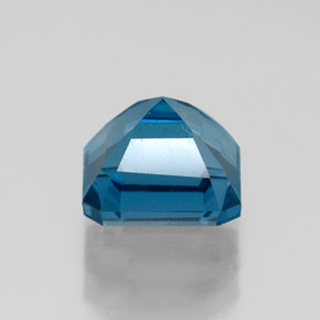 Topazio naturale blu da 2,41 ct, taglio smeraldo, VVS