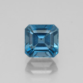 Topazio naturale blu da 1,44 ct, taglio smeraldo, VVS-VS