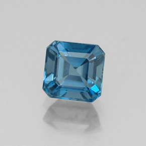 Topazio naturale blu da 1,44 ct, taglio smeraldo, VVS-VS