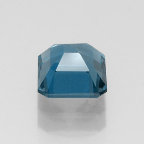 Topazio naturale blu da 1,30 ct, taglio smeraldo, VVS-VS