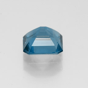 Topazio naturale blu da 1,23 ct, taglio smeraldo, VS