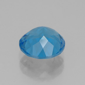 Topazio naturale blu da 2,29 ct, taglio rotondo, VVS