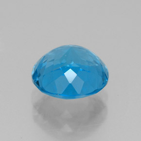 Topazio naturale blu svizzero da 2,46 ct, taglio rotondo, VVS