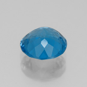 Topazio naturale blu da 2,18 ct, taglio rotondo, VVS