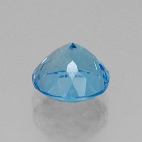 Topazio naturale blu da 2,59 ct, taglio rotondo, VVS