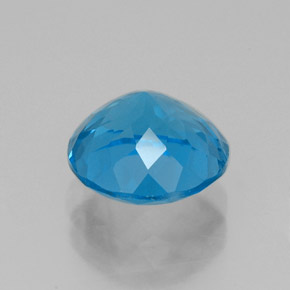Topazio naturale blu da 2,69 ct, taglio rotondo, VVS