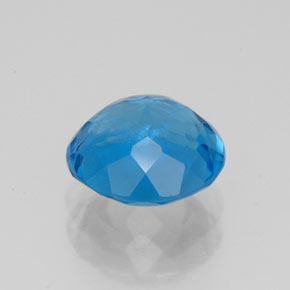 Topazio naturale blu da 2,35 ct, taglio rotondo, VVS-VS