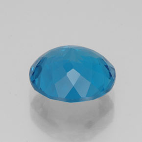 Topazio naturale blu da 3,15 ct, taglio rotondo, VVS