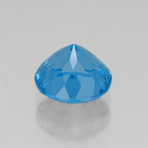 Topazio naturale blu da 2,80 ct, taglio rotondo, VVS