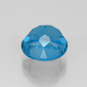 Topazio naturale blu da 4,17 ct, taglio rotondo, VVS-VS