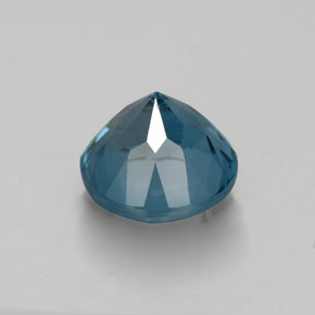 Topazio naturale blu da 1,98 ct, taglio rotondo, VVS