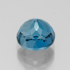 Topazio naturale blu da 3,19 ct, taglio rotondo, VVS