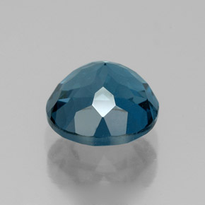 Topazio naturale blu da 2,73 ct, taglio rotondo, VVS