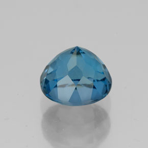 Topazio naturale blu da 2,84 ct, taglio rotondo, VVS