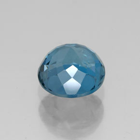 Topazio naturale blu da 2,78 ct, taglio rotondo, VVS