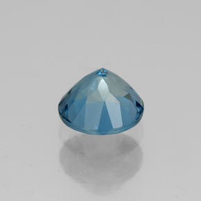 Topazio naturale blu da 1,76 ct, taglio rotondo, VVS