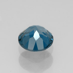 Topazio naturale blu da 1,57 ct, taglio rotondo, VVS