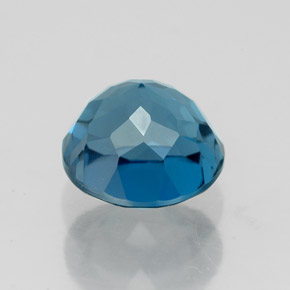 Topazio naturale blu da 2,86 ct, taglio rotondo, VVS