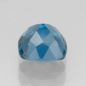 Topazio naturale blu da 2,92 ct, taglio a cuscino, VVS
