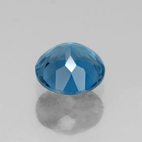 Topazio naturale blu da 1,64 ct, taglio rotondo, VVS