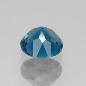 Topazio naturale blu da 1,81 ct, taglio rotondo, VVS