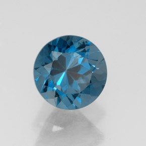 Topazio naturale blu da 1,97 ct, taglio rotondo, VS-SI