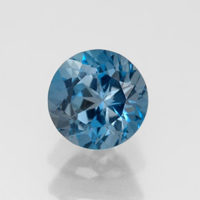 Topazio naturale blu da 1,98 ct, taglio rotondo, VS