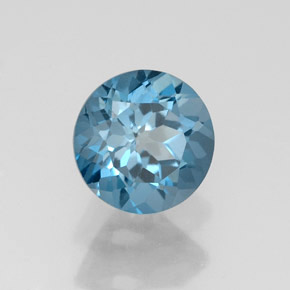 Topazio naturale blu da 1,79 ct, taglio rotondo, VS