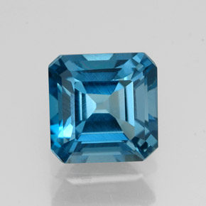 Topazio naturale blu da 2,05 ct, taglio smeraldo, VVS-VS
