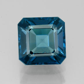 Topazio naturale blu da 3,03 ct, taglio smeraldo, VS