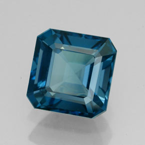 Topazio naturale blu da 3,03 ct, taglio smeraldo, VS