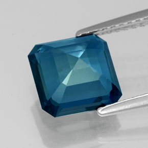 Topazio naturale blu da 3,03 ct, taglio smeraldo, VS