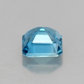 Topazio naturale blu da 1,23 ct, taglio smeraldo, VVS