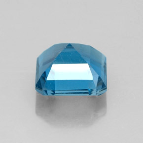 Topazio naturale blu da 2,27 ct, taglio smeraldo, VVS-VS