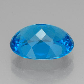 Topazio naturale blu da 12,83 ct, taglio ovale, VVS