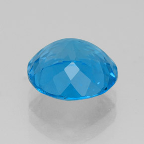 Topazio naturale blu da 3,34 ct, taglio rotondo, VS